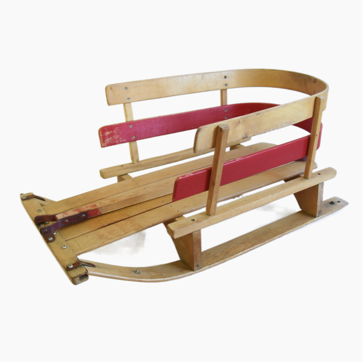 Antique Children's Snow Pull Sled with Handle