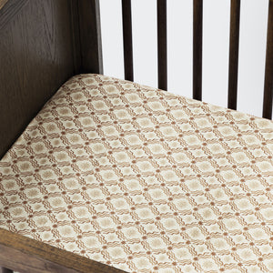 All-Stages® Midi Crib Sheet in GOTS Certified Organic Brushed Cotton by Nate Berkus in Autumn Star