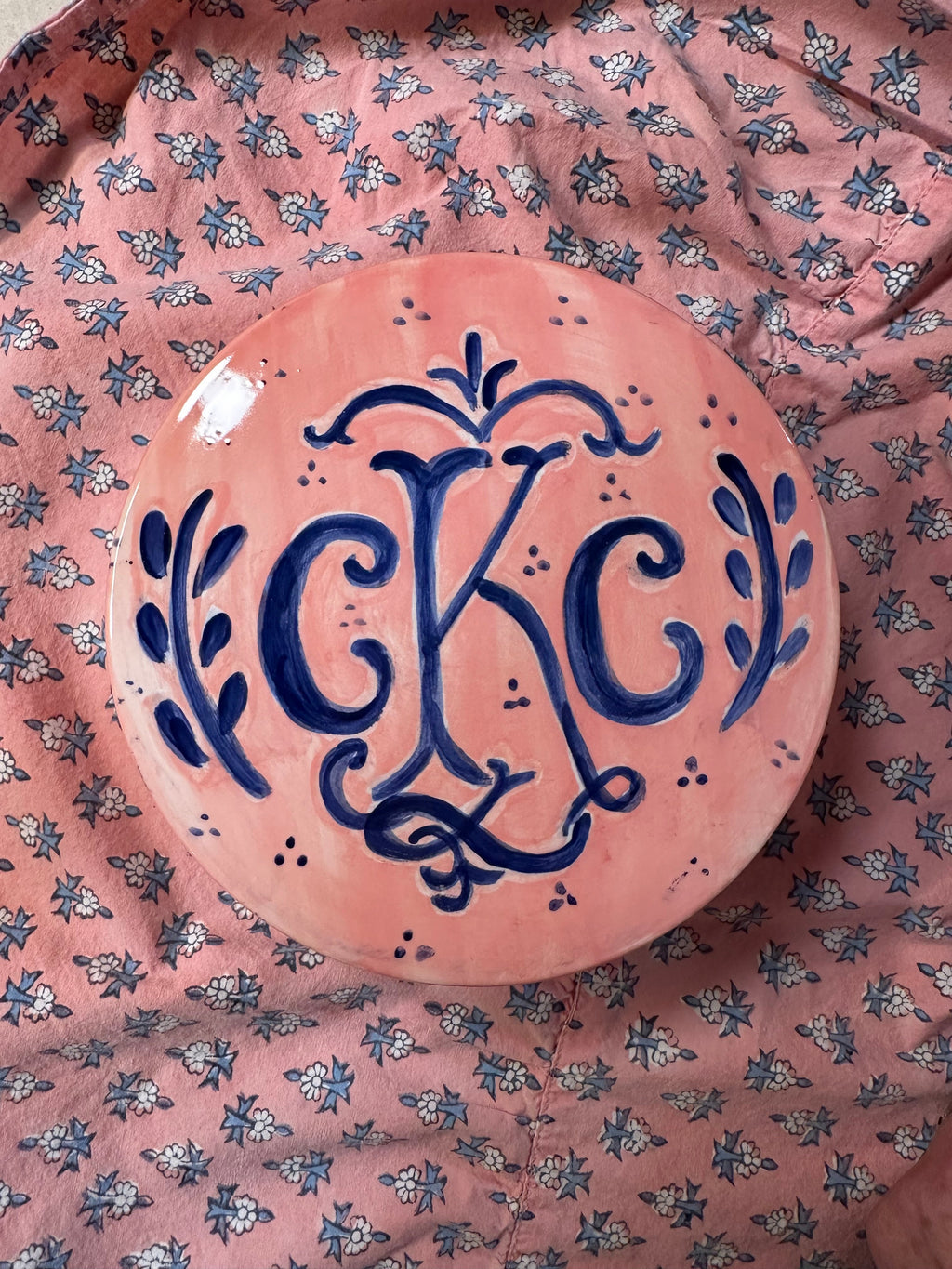 Round Keepsake Box (Pink and Blue) - Premium  from Tricia Lowenfield Design 