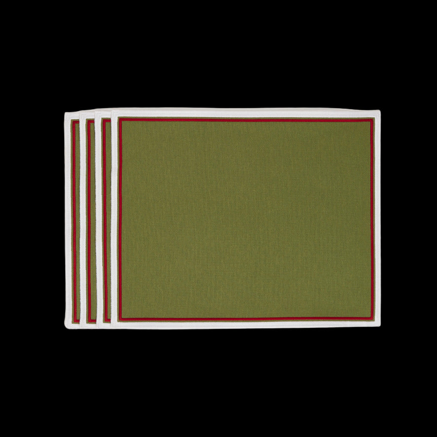 Festive Green Placemats, Set of 4