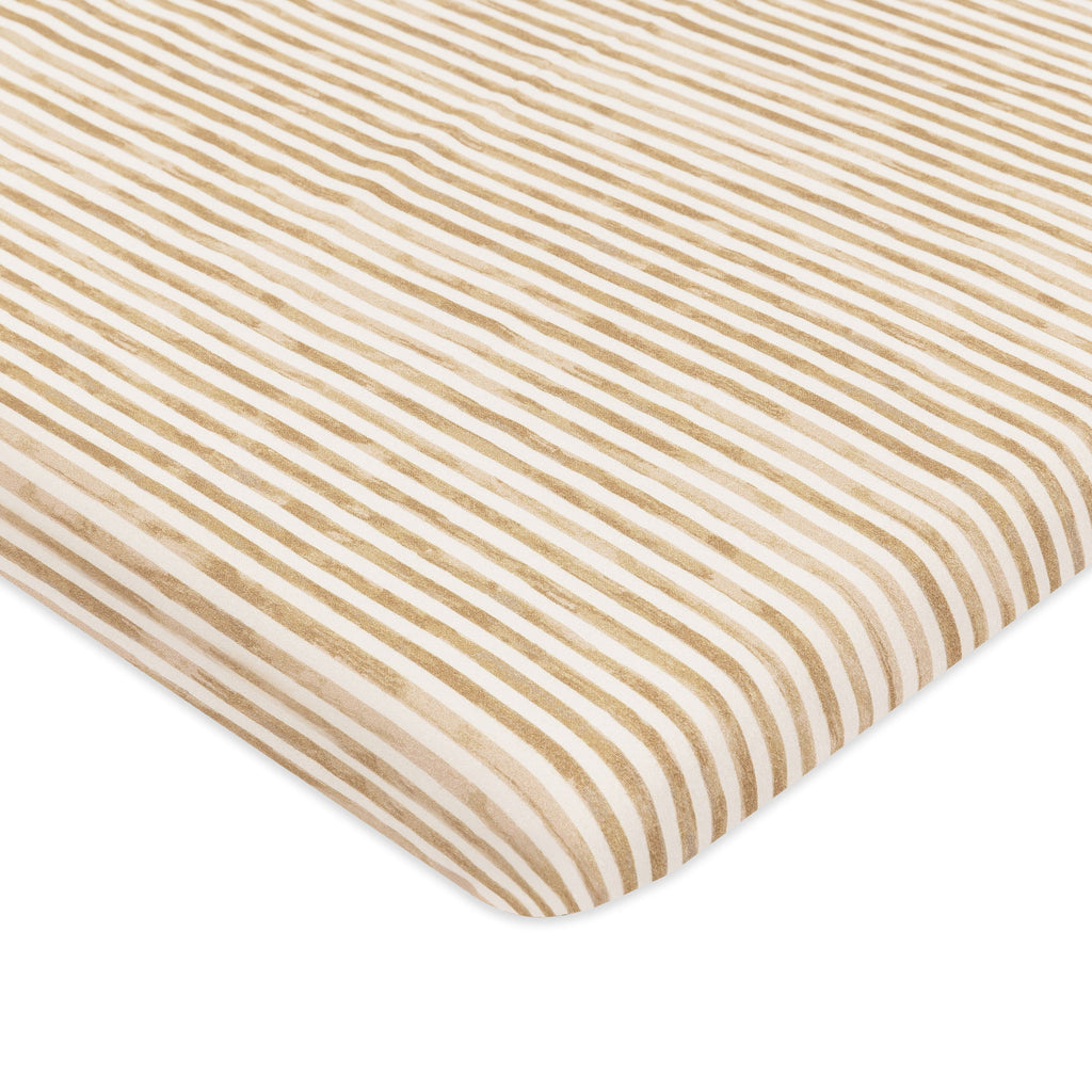 All-Stages® Bassinet Sheet in GOTS Certified Organic Brushed Cotton by Nate Berkus in Autumn Stripe