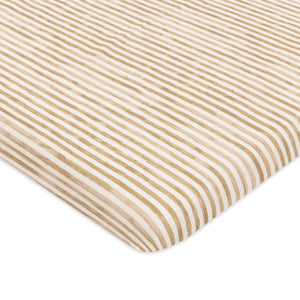 All-Stages® Bassinet Sheet in GOTS Certified Organic Brushed Cotton by Nate Berkus in Autumn Stripe