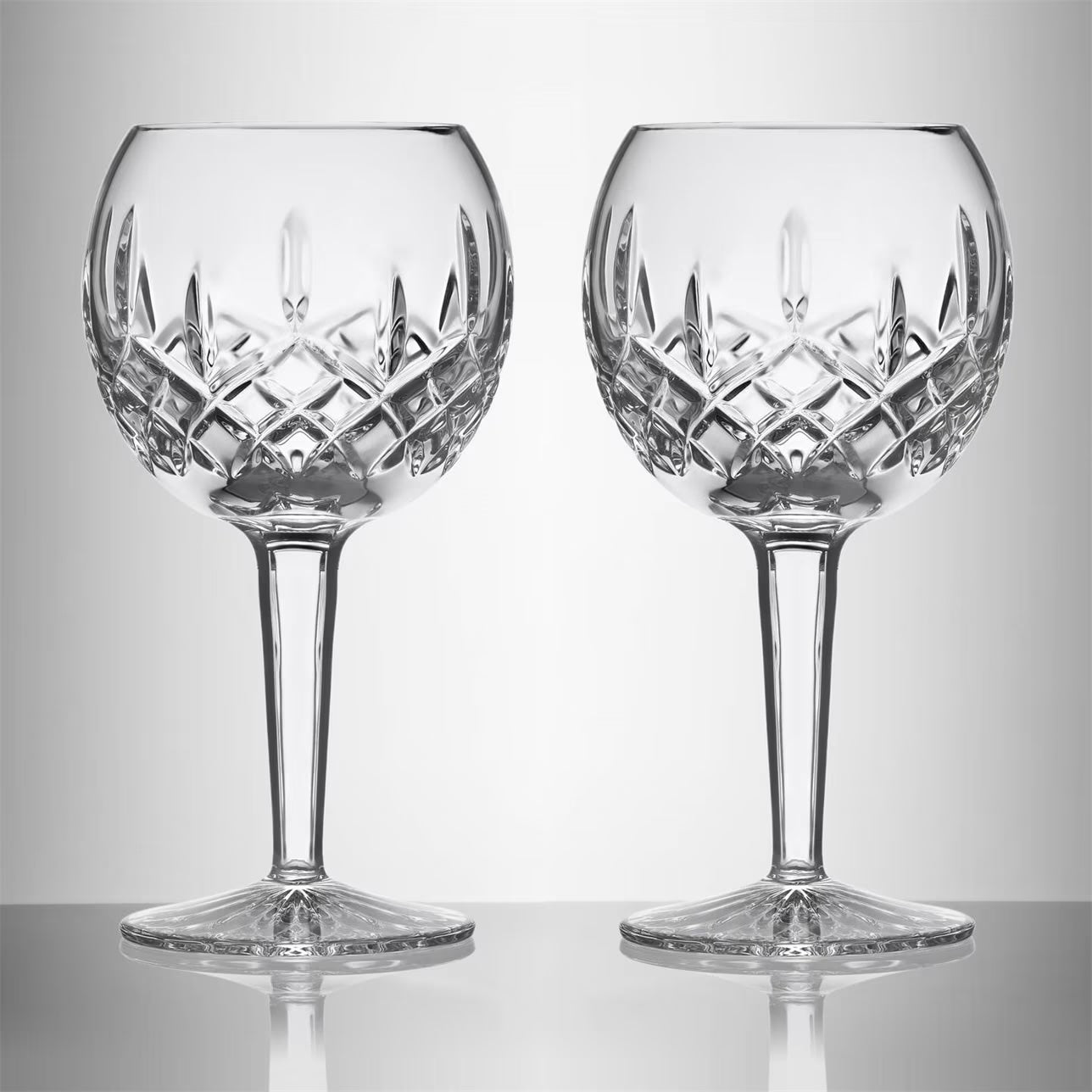 Classic Lismore Balloon Wine, Pair