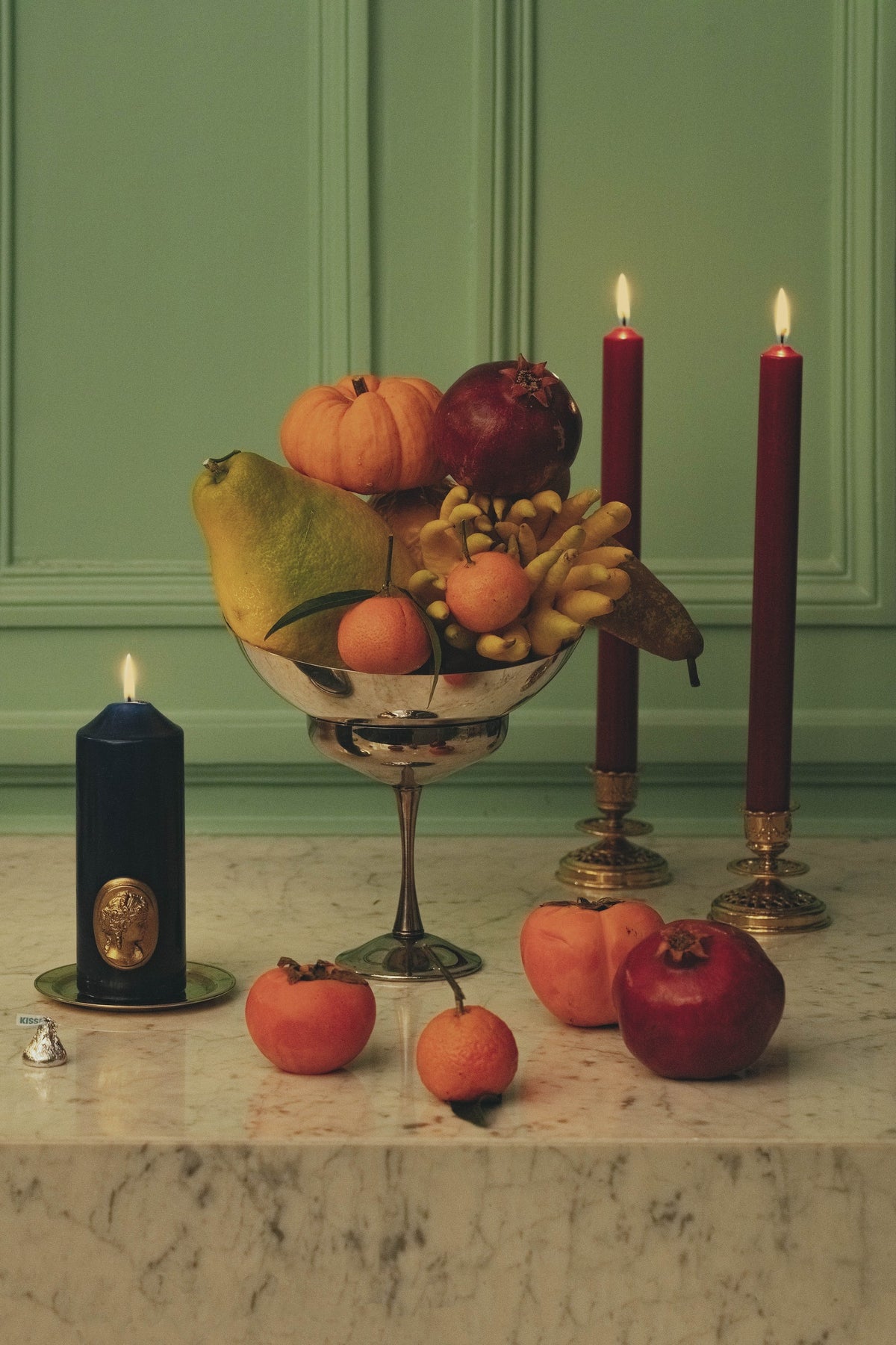 Madeleine Taper Candles in Bordeaux, Box of 6