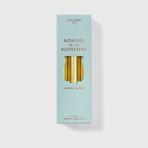 Madeleine Taper Candles in Gold, Box of 6