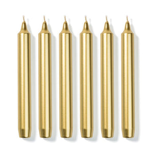 Madeleine Taper Candles in Gold, Box of 6