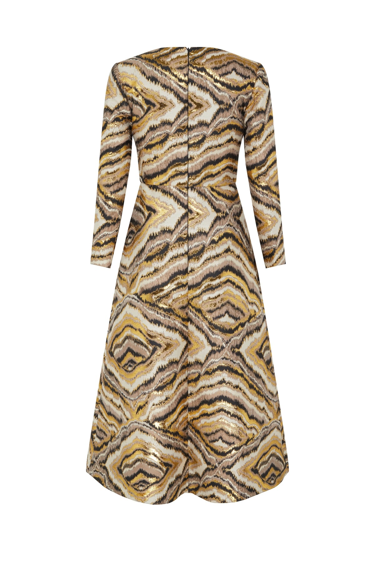 Constance Metallic Jacquard Midi Dress