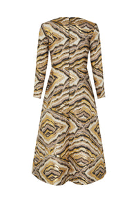 Constance Metallic Jacquard Midi Dress