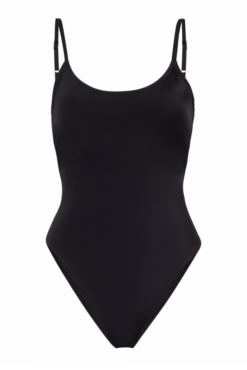 The Laguna One-Piece in Flat Black | Over The Moon
