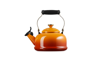 Le Creuset Whistling Kettle with Light Gold Knob, 1.7 qt., Persimmon