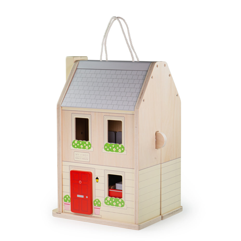 Folding Dolls House Set | Wooden Dolls House | Bigjigs Toys