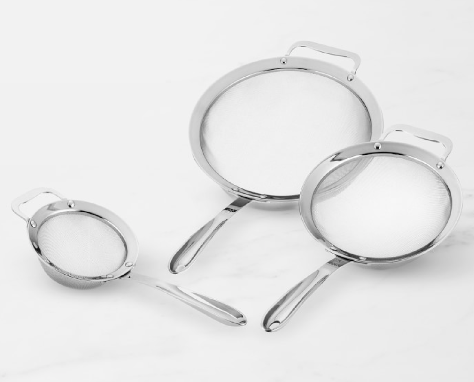 All-Clad 3-Piece Stainless-Steel Strainer Set