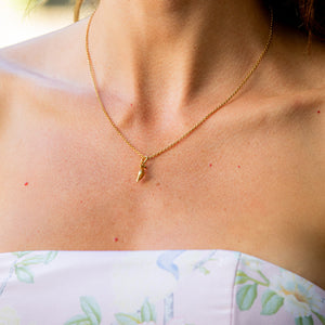 Meadow Lily Charm Necklace in Gold