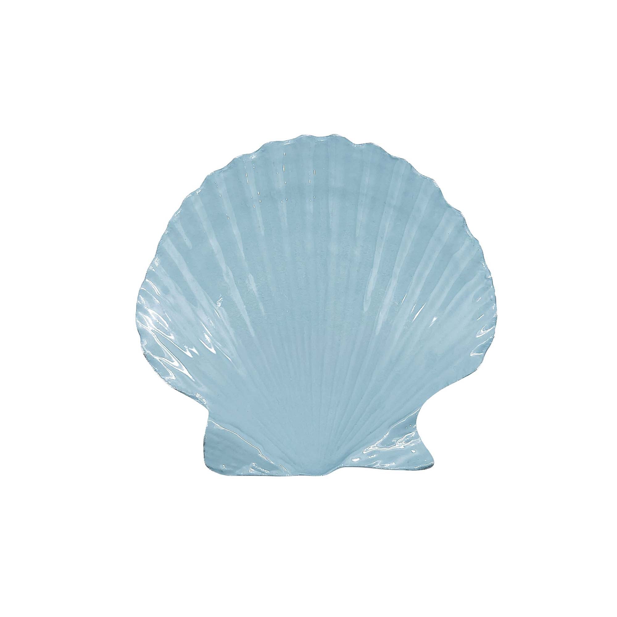 Dusty Blue Scallop Trinket Dish
