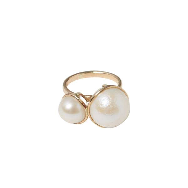 14k Phoebe Ring White Pearl | Over The Moon