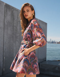 Valencia Mini Dress in Twilight Marble