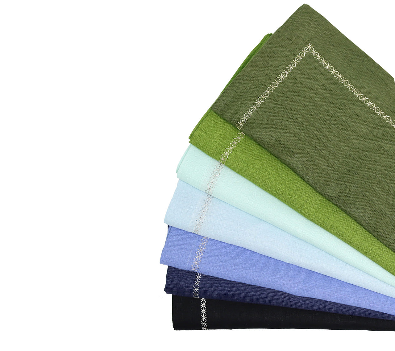 Classic Napkins in Blues & Greens, Set of 4