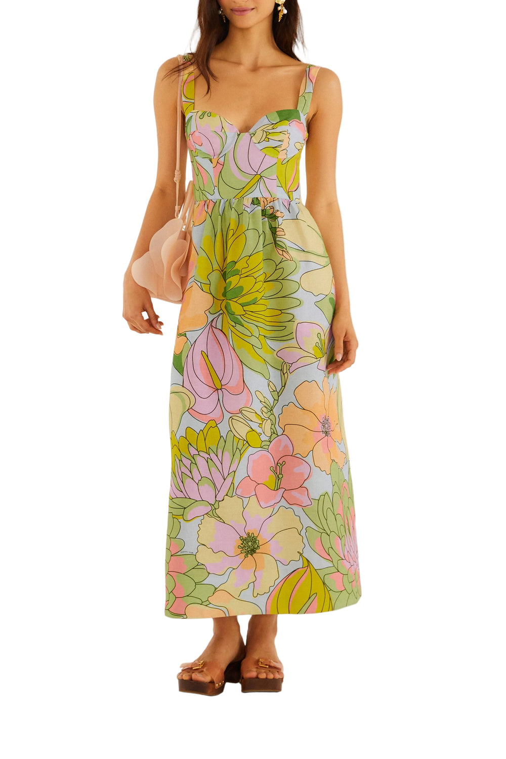 Spring Affair Sleeveless Light Blue Maxi Dress