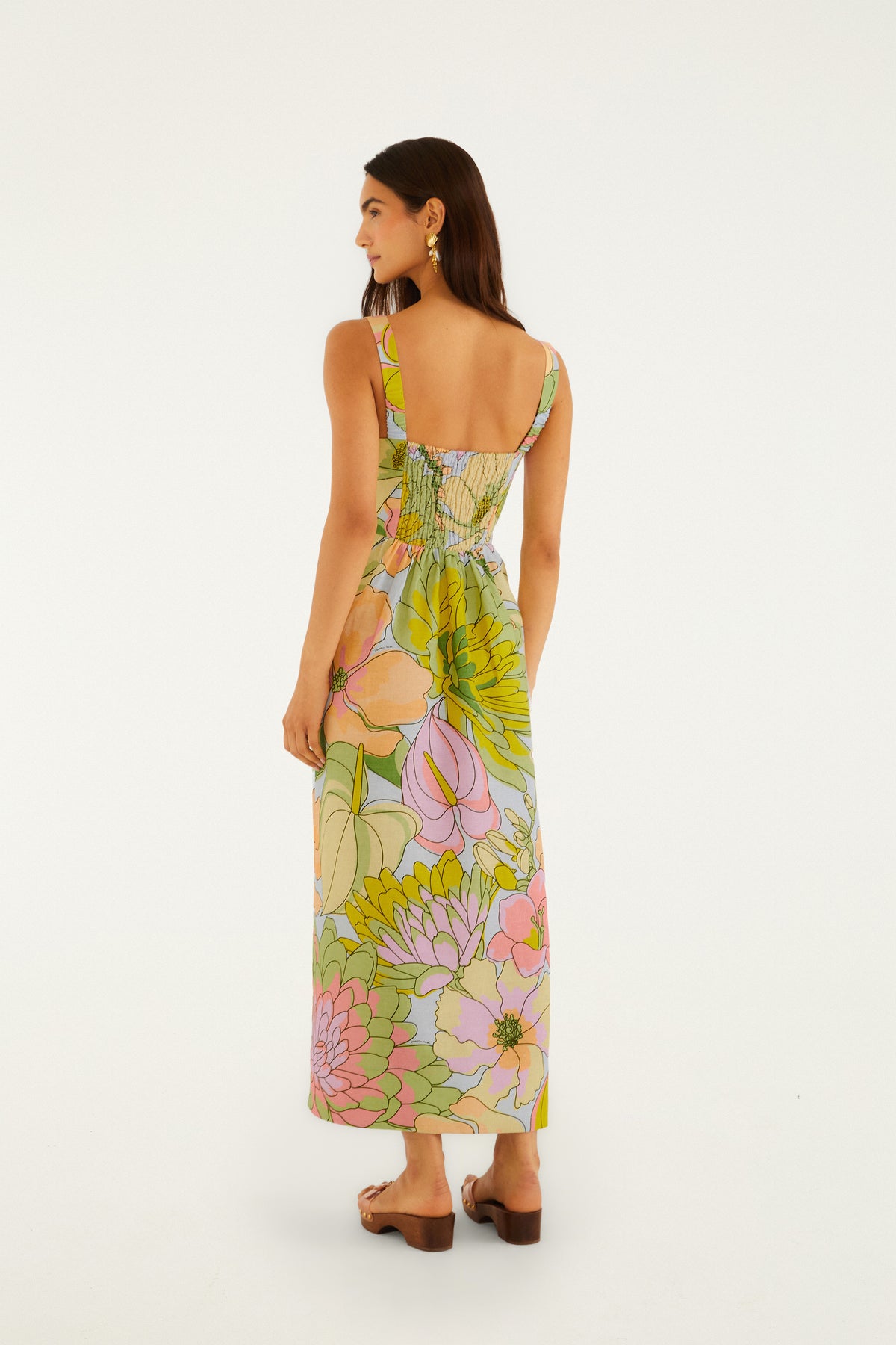 Spring Affair Sleeveless Light Blue Maxi Dress