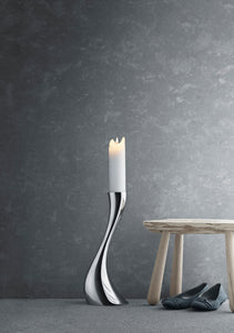 Cobra Floor Small Candleholder in Stainless Steel Mirror