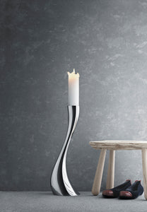 Cobra Floor Candleholder Stainless Steel Mirror Medium