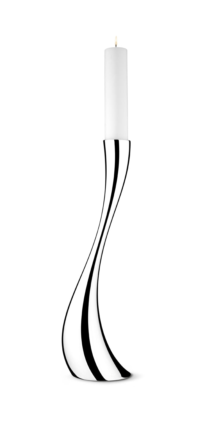 Cobra Floor Large Candleholder in Stainless Steel Mirror