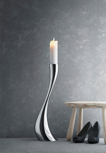 Cobra Floor Large Candleholder in Stainless Steel Mirror