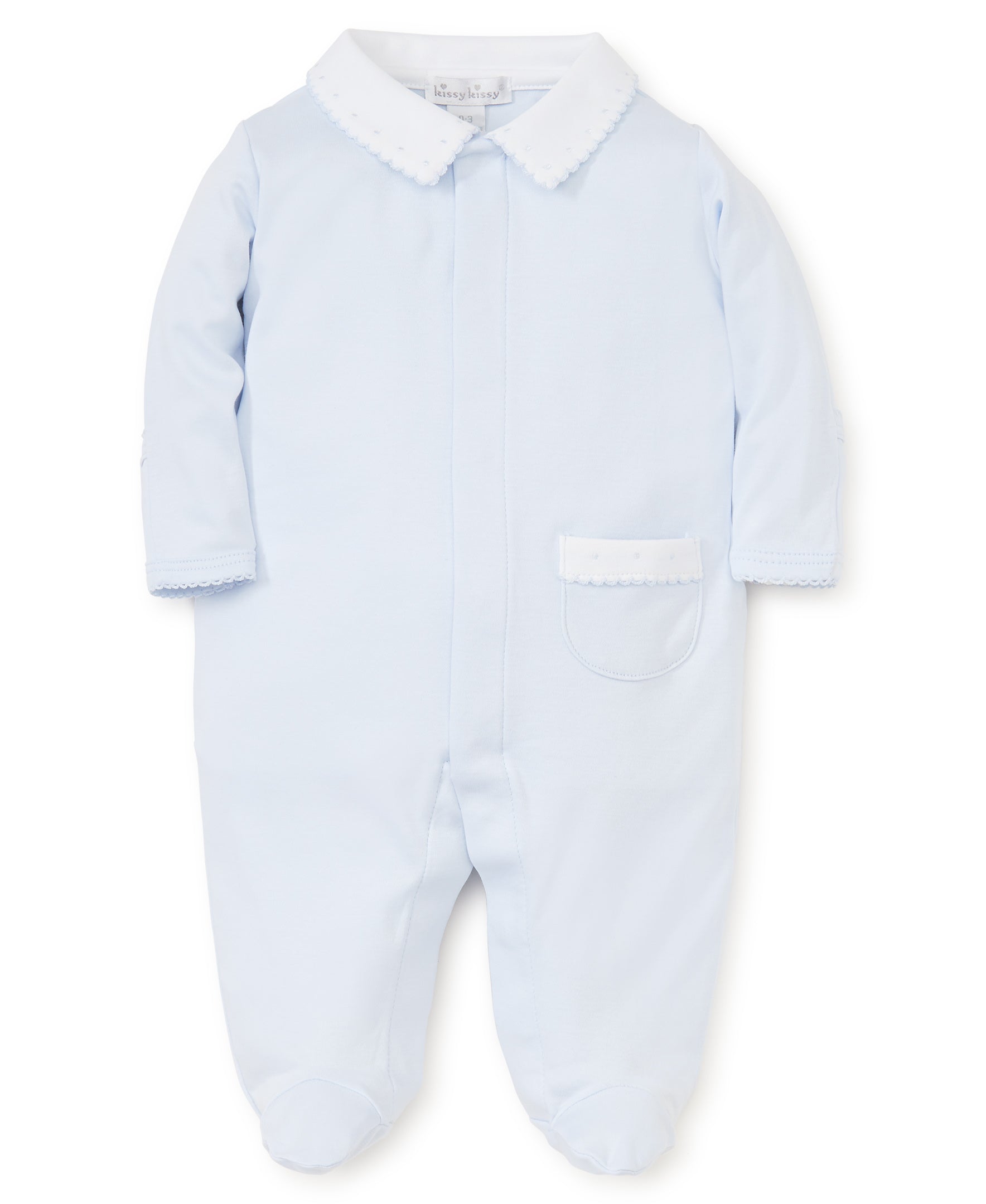 Blue Kissy New Beginnings Footie w/Collar