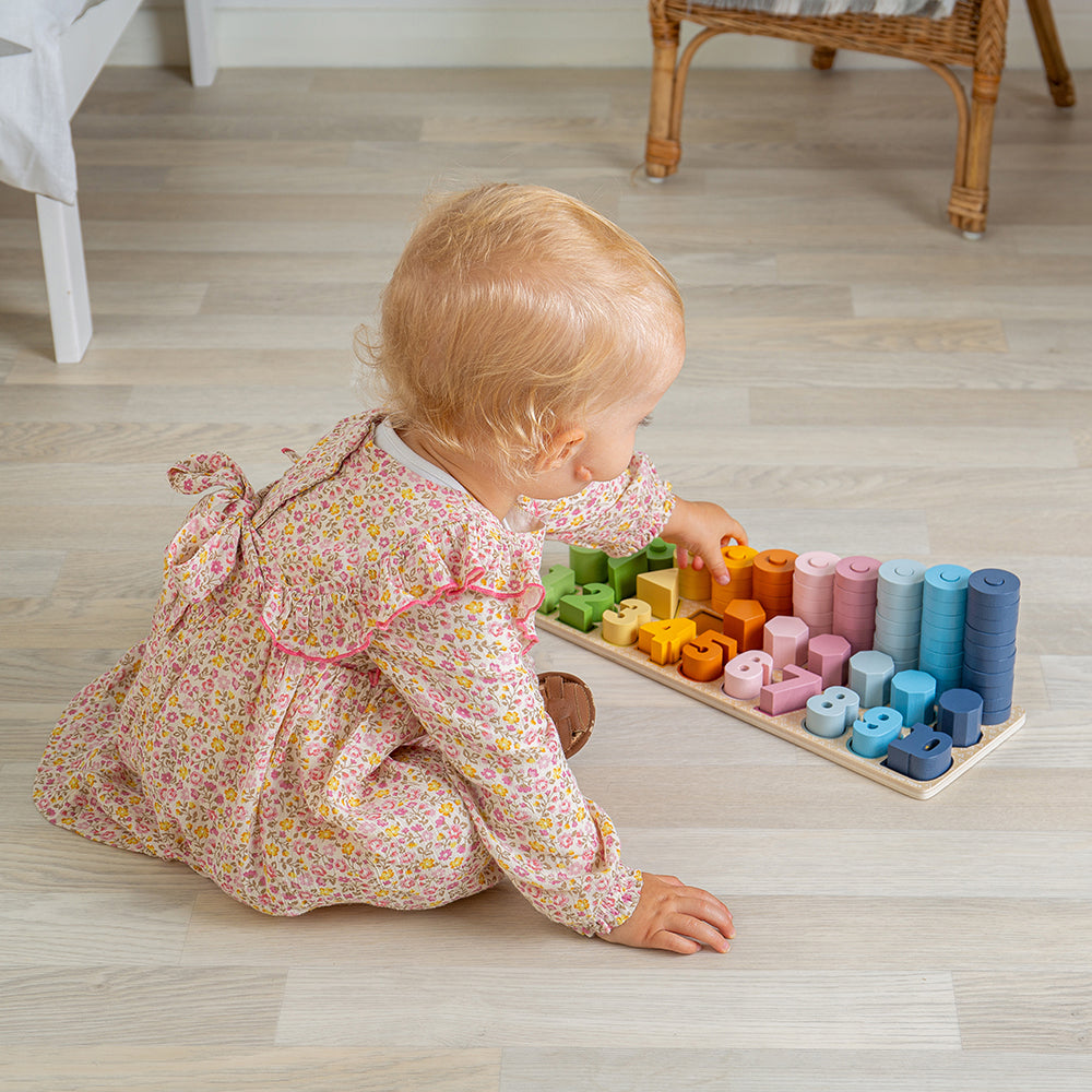 Bigjigs Toys Tavola Forme In Legno FSC E Silicone – Gioco Educativo 6 Pezzi 1 Anno+