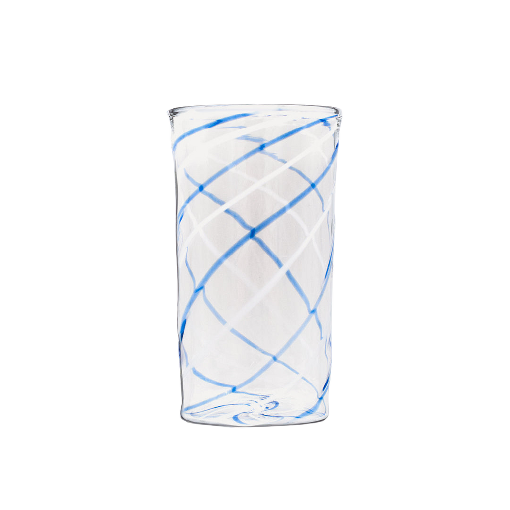 Blue Swirl Highball Glass