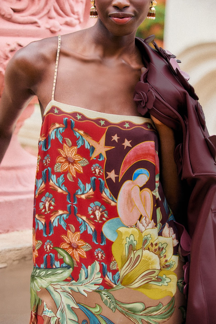 Lunar Boho Multicolor Maxi Sleveless Dress