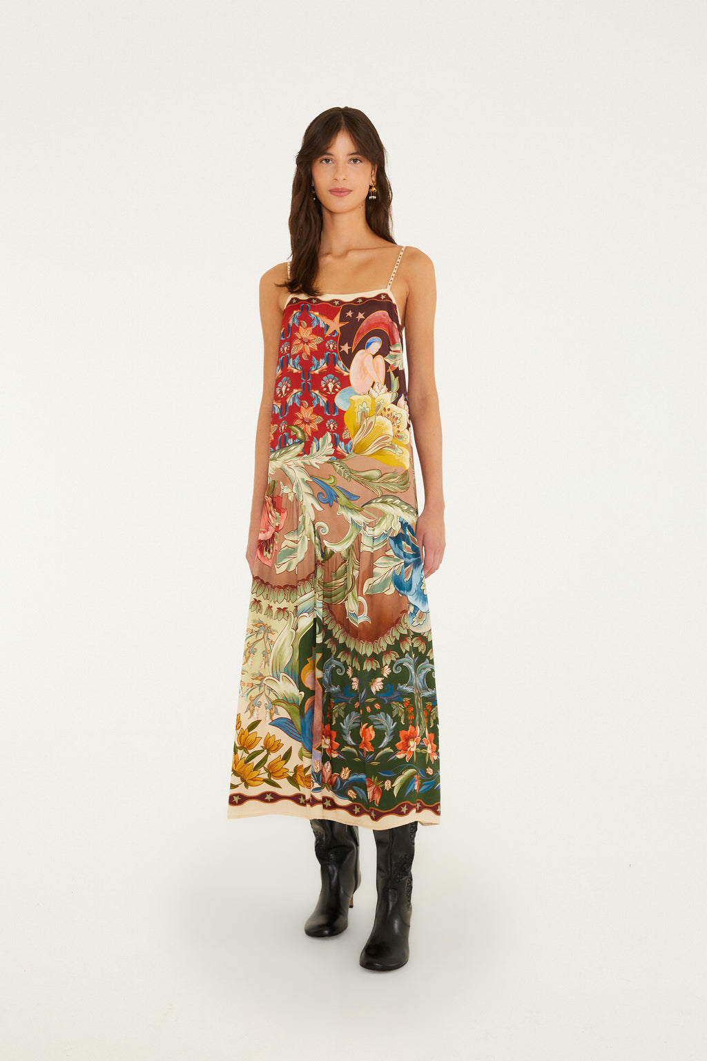 Lunar Boho Multicolor Maxi Sleveless Dress