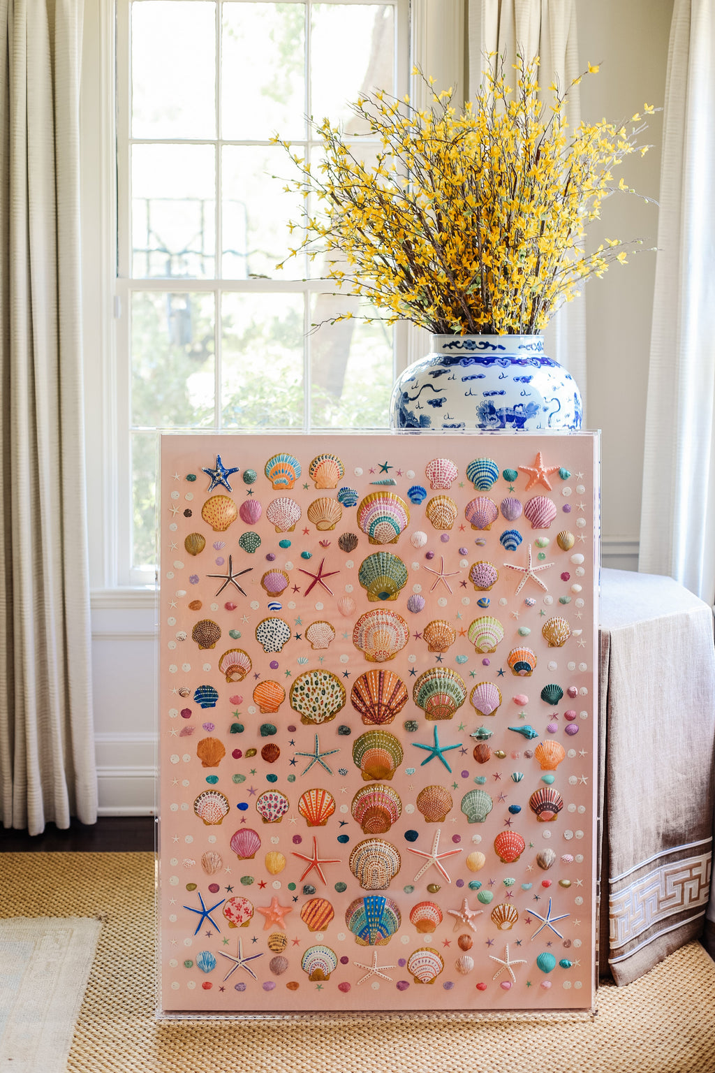48" x 36" Shell Artwork by Erin Donahue Tice