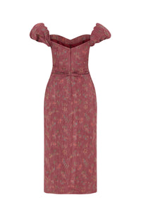 Adelaide Floral Ikat Column Midi Dress