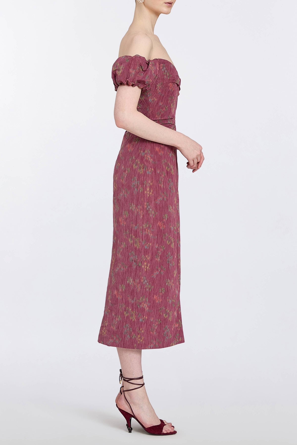 Adelaide Floral Ikat Column Midi Dress