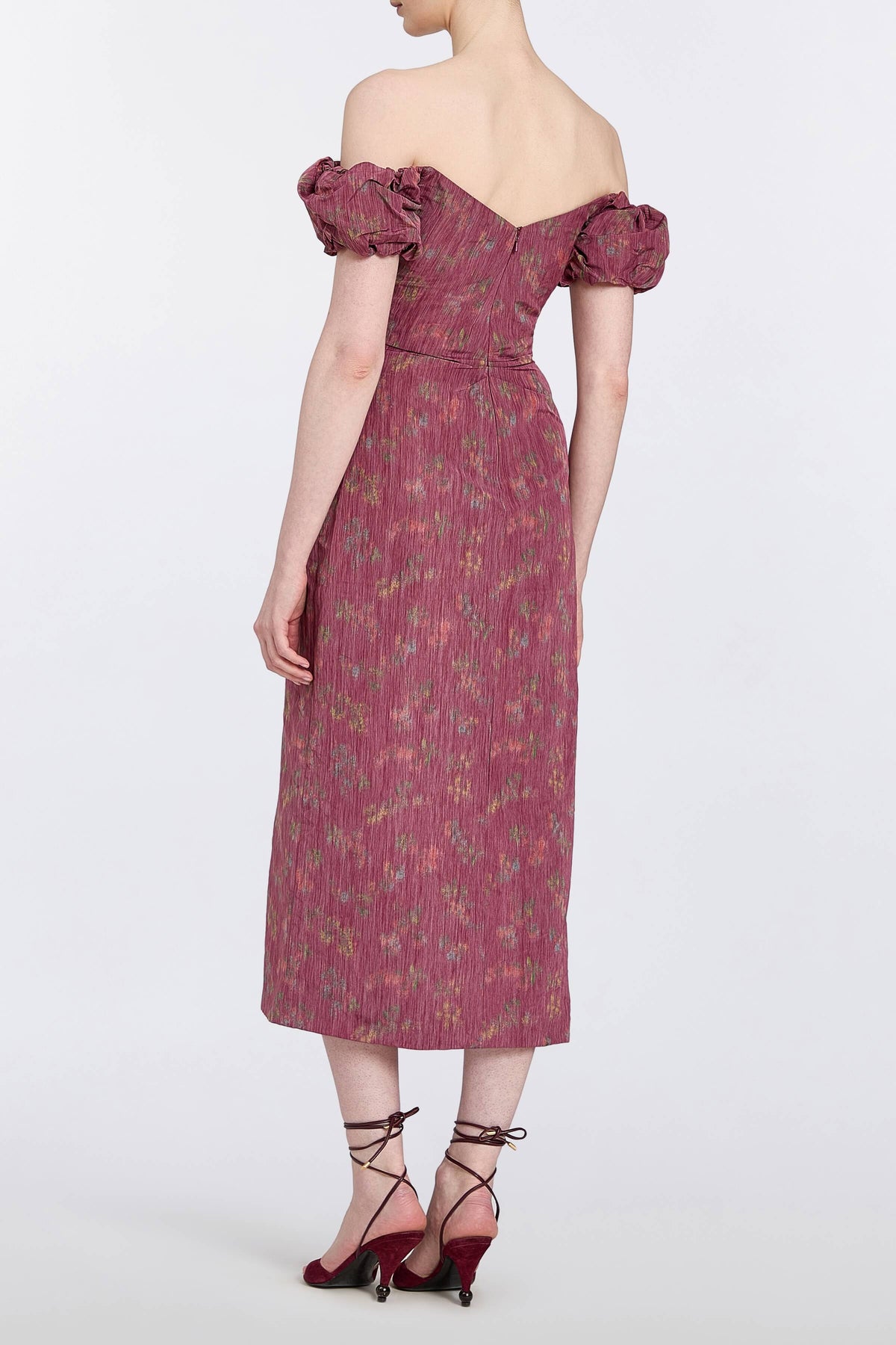 Adelaide Floral Ikat Column Midi Dress