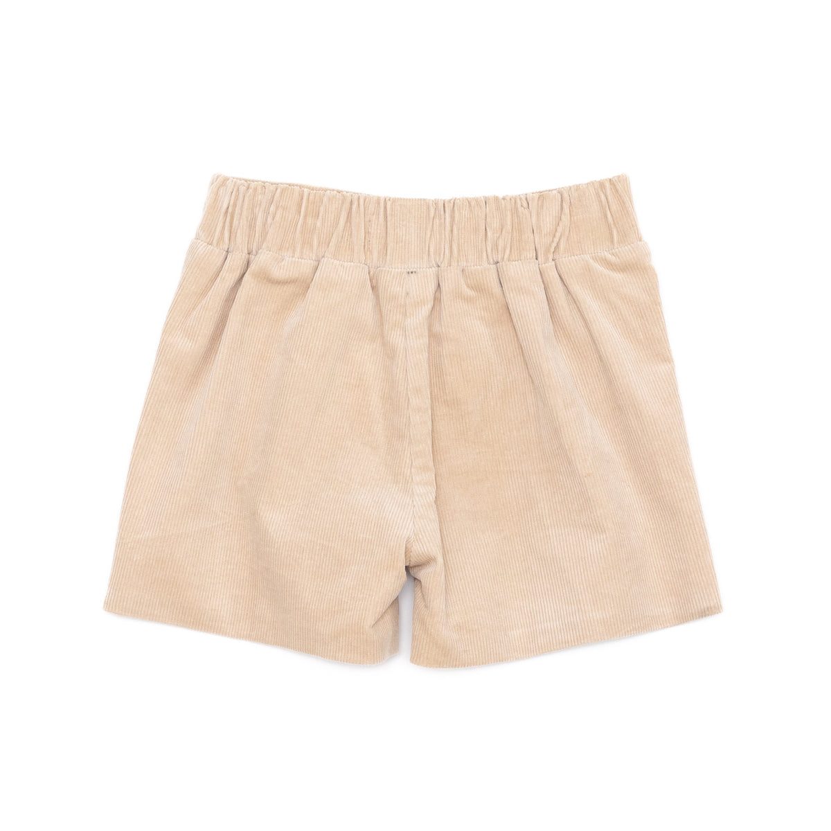 Henry Duvall Robert Shorts in King’s Way Khaki Corduroy, classic fall toddler boys dress shorts with flat front and elastic back, perfect for pairing with gingham shirts and sibling sets