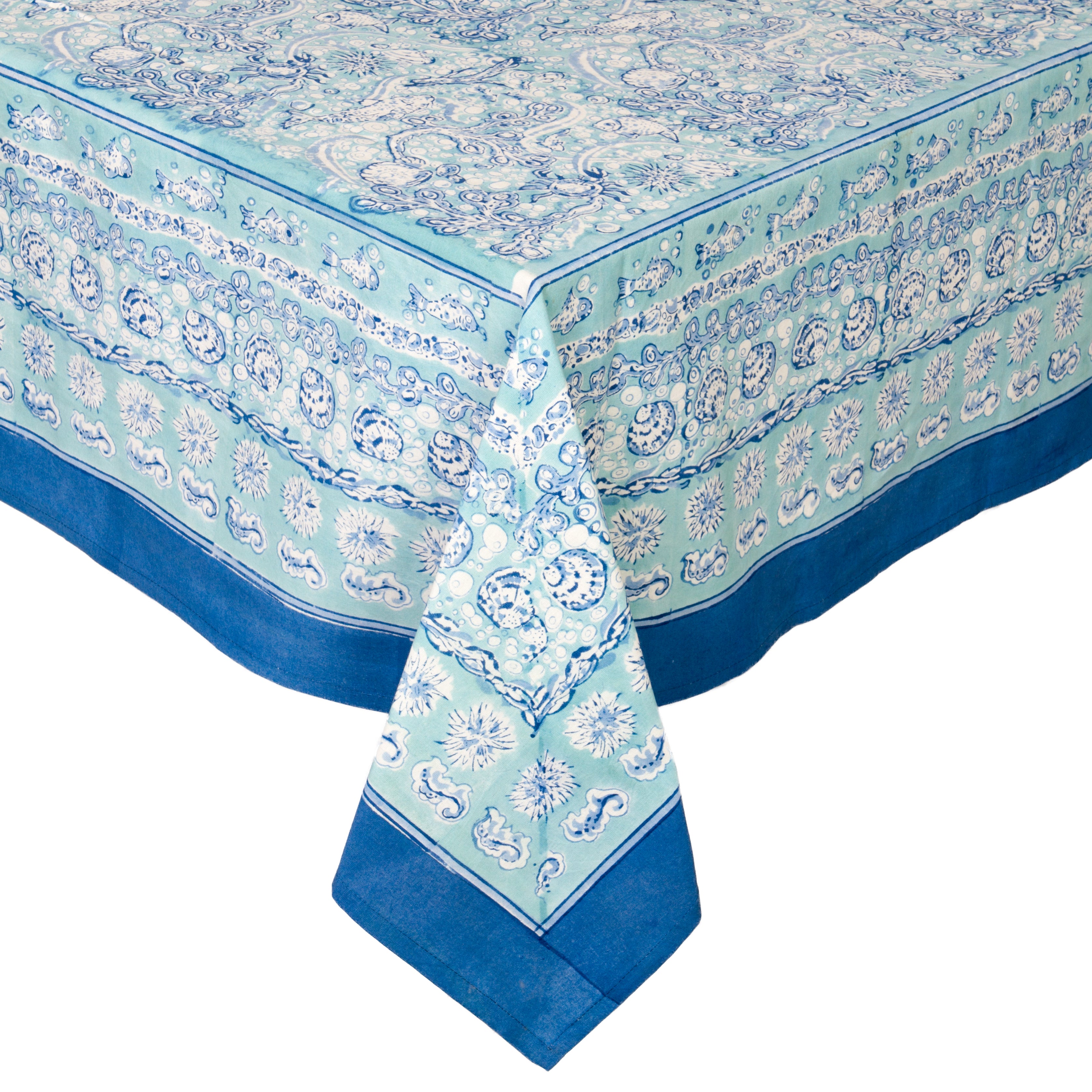 La Mer Tablecloth in Aqua