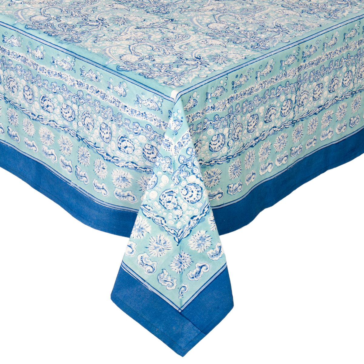 La Mer Tablecloth in Aqua