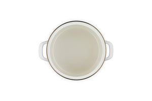 Le Creuset Classic Round Stockpot with Gold Rim , 6 qt., White