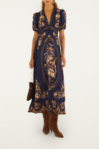 Lara Navy Blue Maxi Dress