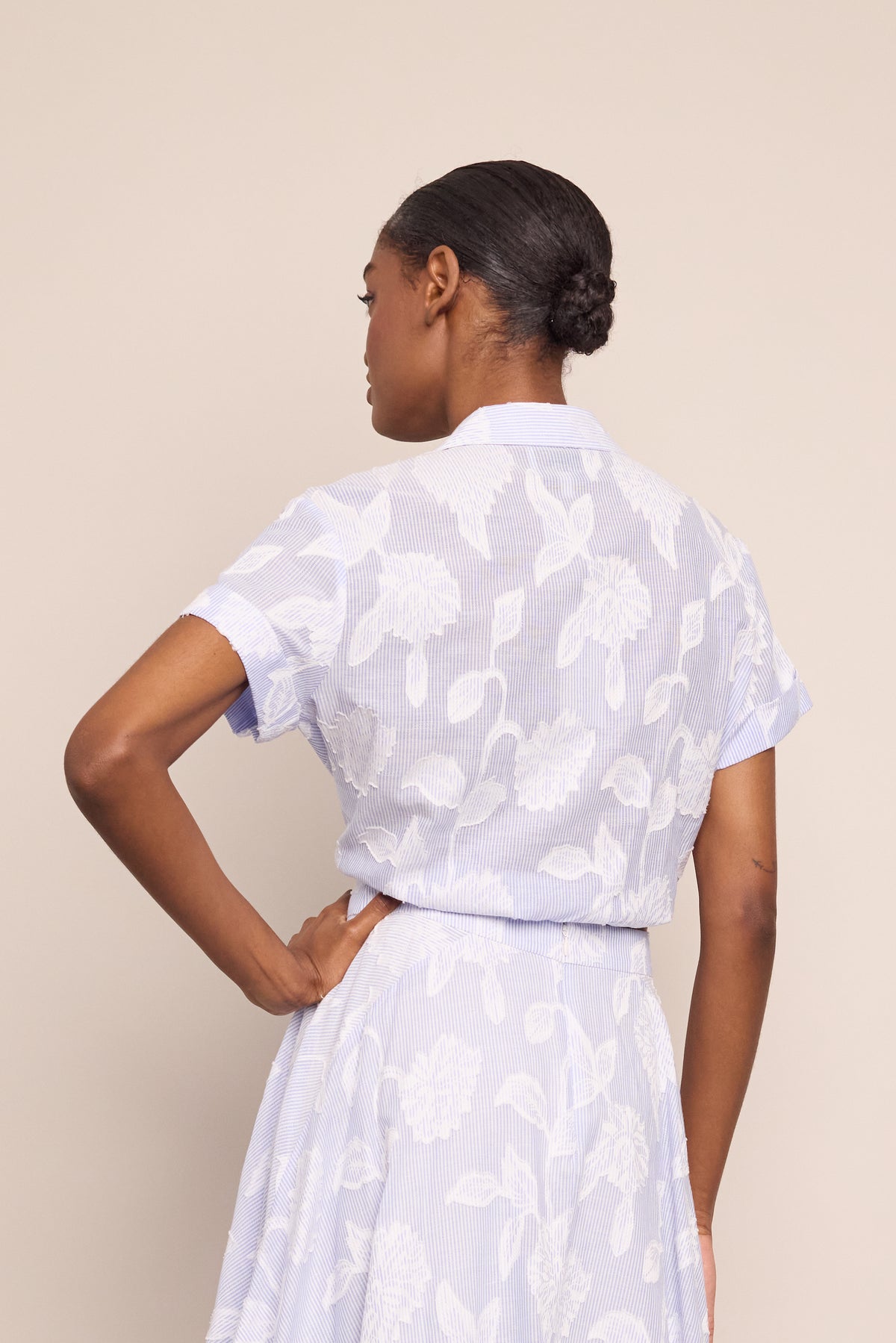Asbury Top in Floral Clip Jacquard