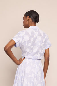 Asbury Top in Floral Clip Jacquard