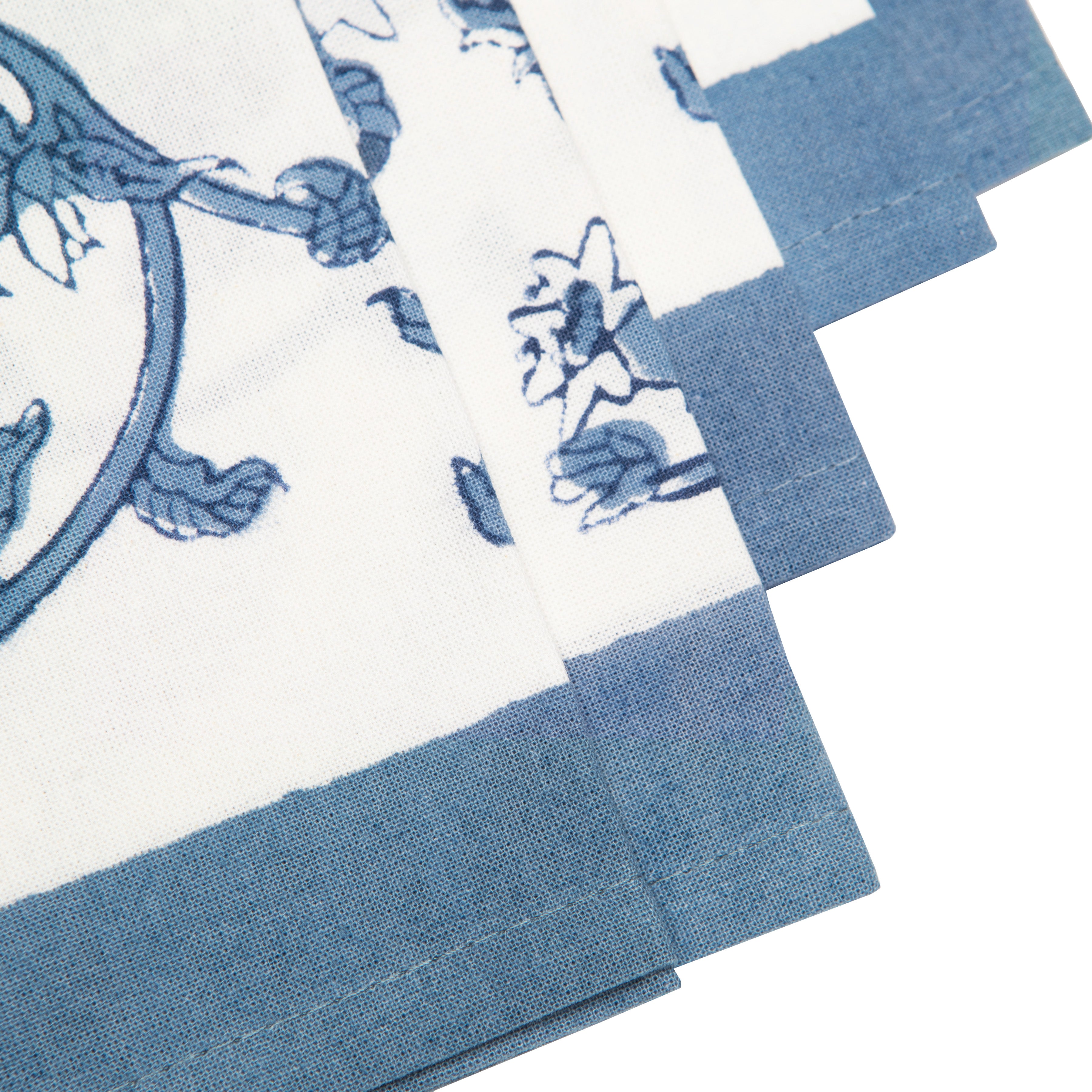 Granada Cornflower Tea Towels in Blue, Set of 3