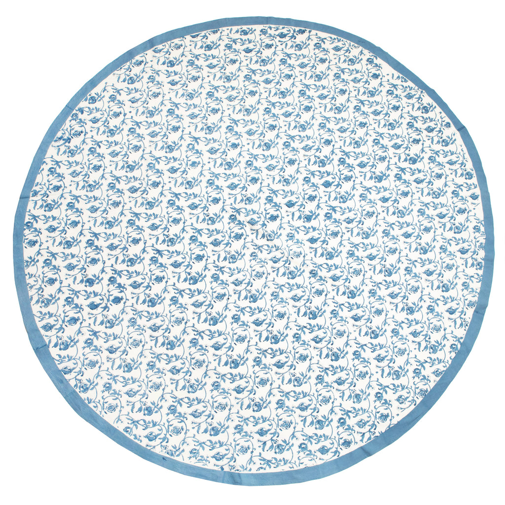 French Tablecloth Granada Cornflower Blue