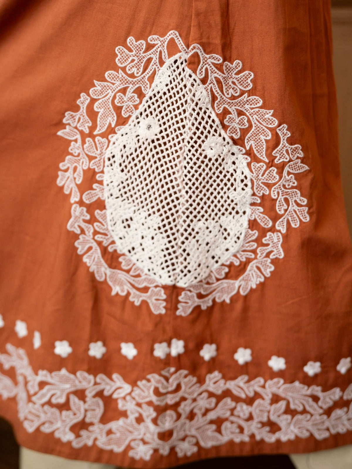 Helena Skirt in Marigold Honey Embroidery