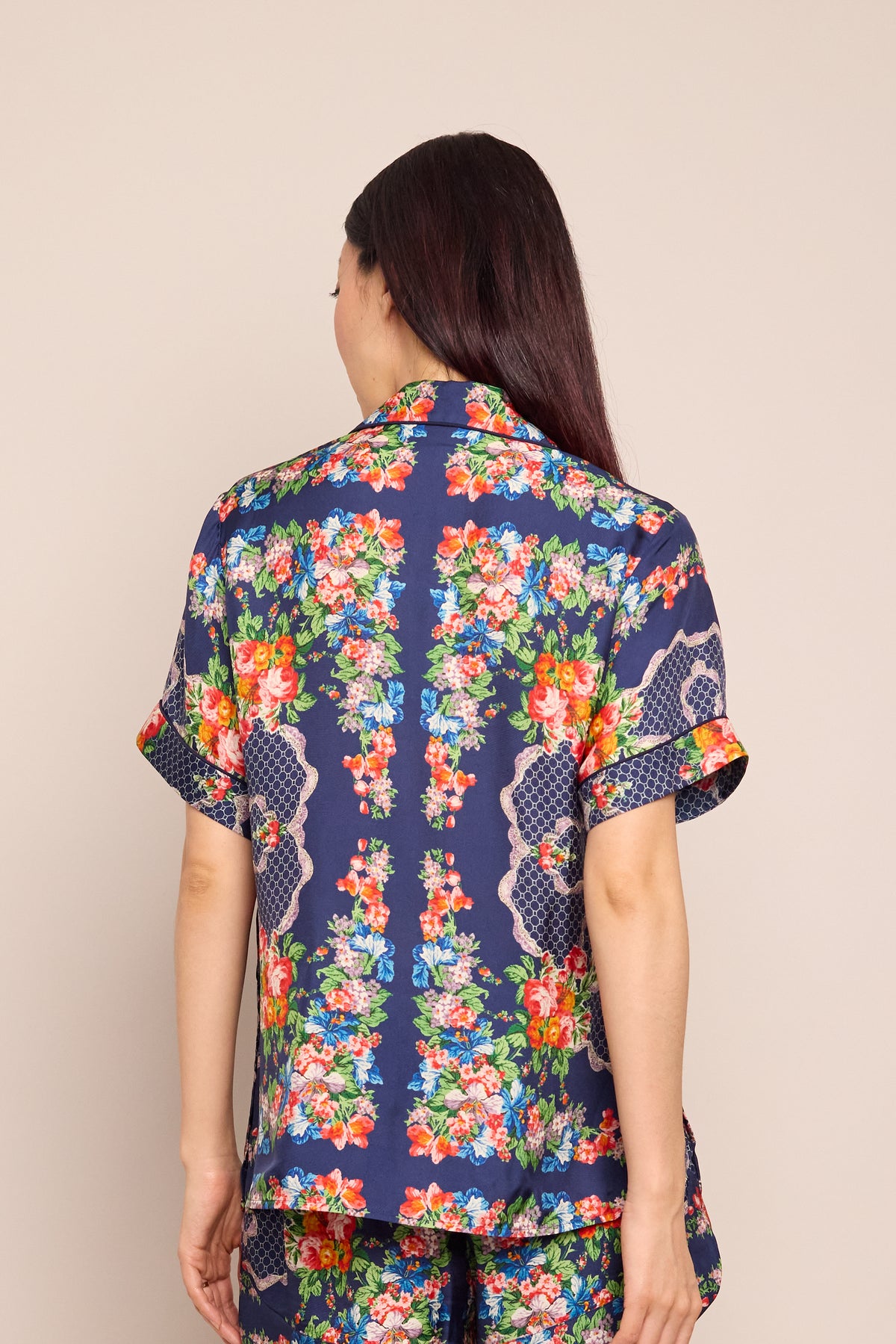 Portofino Top in Gemma Scarf Navy