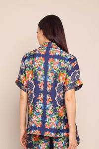 Portofino Top in Gemma Scarf Navy