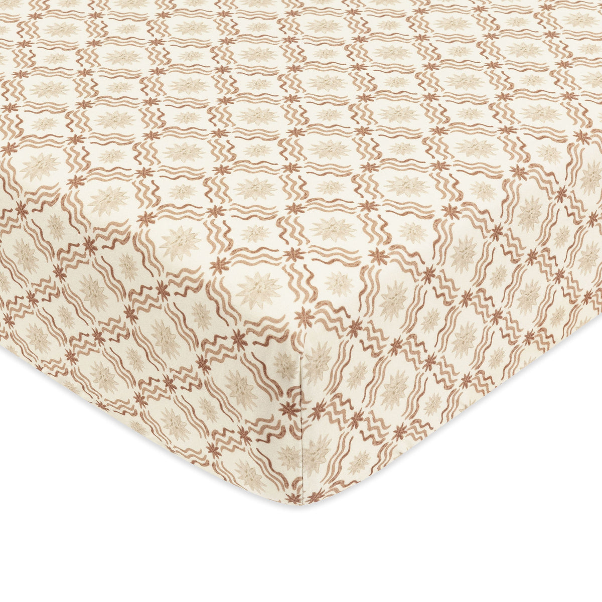Crib Sheet in GOTS Certified Organic Brushed Cotton by Nate Berkus in Autumn Star