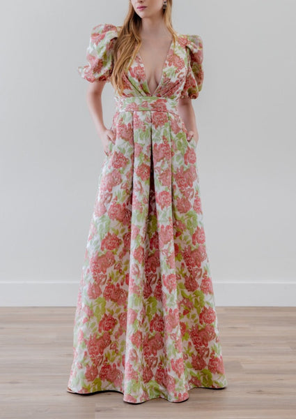 bungalow maxi dress Bungalow Dress in Brocade Garden Party US 10